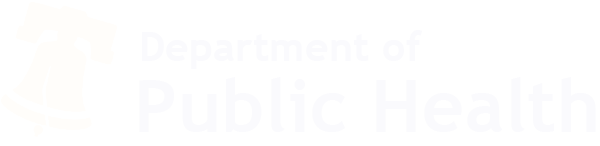 Department of Public Health logo in white